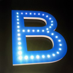 Lettres PVC à LED apparentes