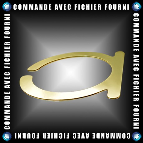 Lettres Alu miroir or - Upload