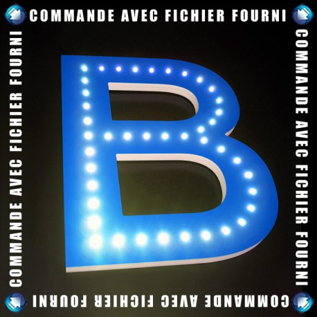 Lettres PVC à LED apparentes - Upload