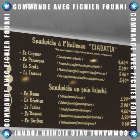 Panneau PVC 5mm Texte Adhésif - Upload