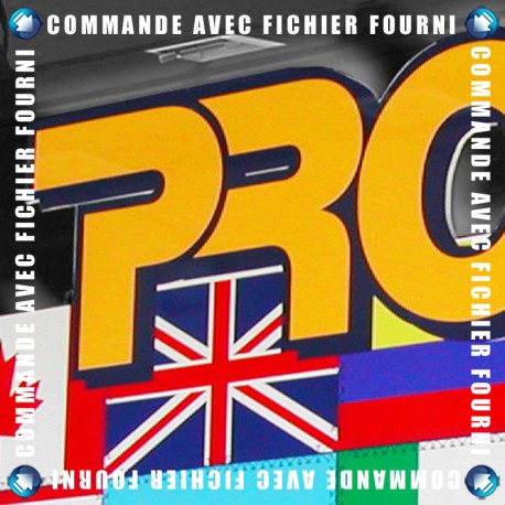 Panneau PVC 10mm Texte Adhésif - Upload