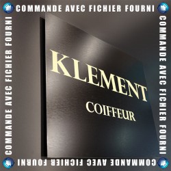 Plaque Alu brossé avec Texte Adhésif