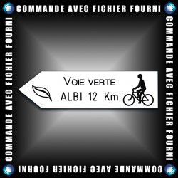 Flèche gauche PVC 10mm