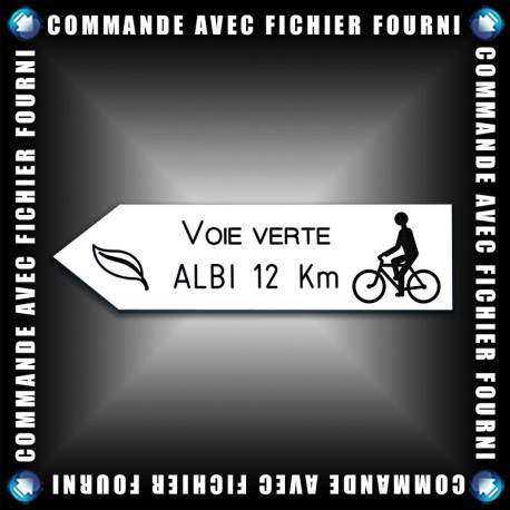 Flèche gauche PVC 10mm