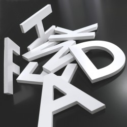 Découpe de lettres PVC 10mm