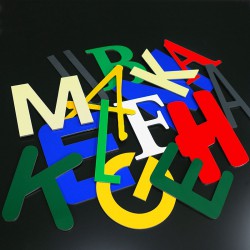 Découpe de lettres Alu laqué couleur