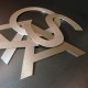 Découpe de lettres alu brossé cuivre