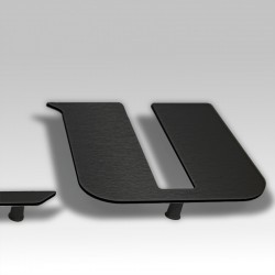 Découpe de lettres alu brossé noir