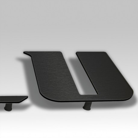 Découpe de lettres alu brossé noir