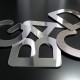 Découpe de lettres Alu miroir argent