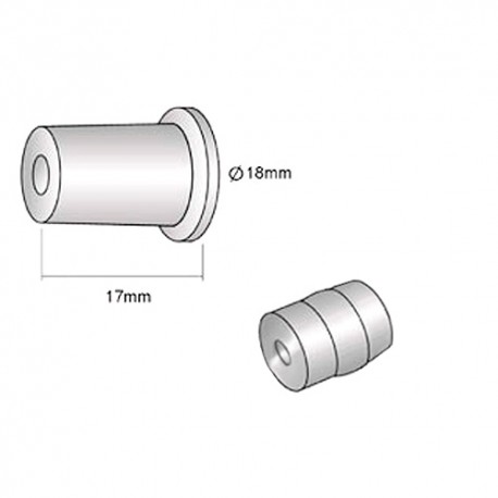 entretoise 20mm blanche à visser