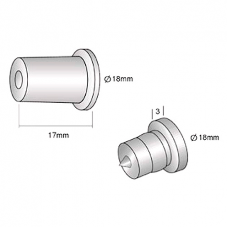 entretoise 20mm blanche