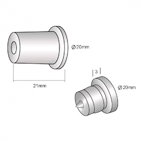 entretoise 24mm blanche