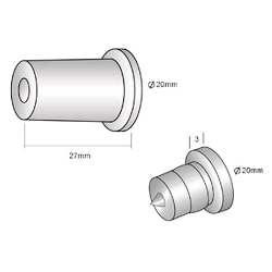 entretoise 30mm blanche