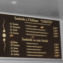 Panneau PVC 5mm Texte Adhésif