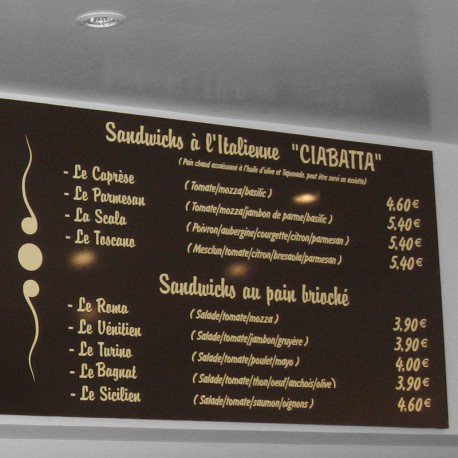 Panneau PVC 5mm Texte Adhésif